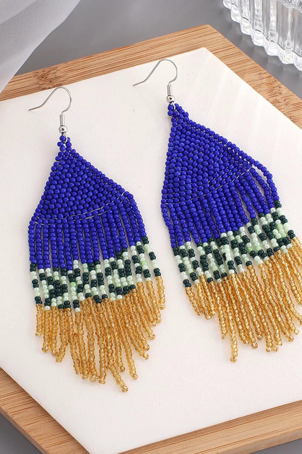 Beaded Dangle Earrings by Trendsi