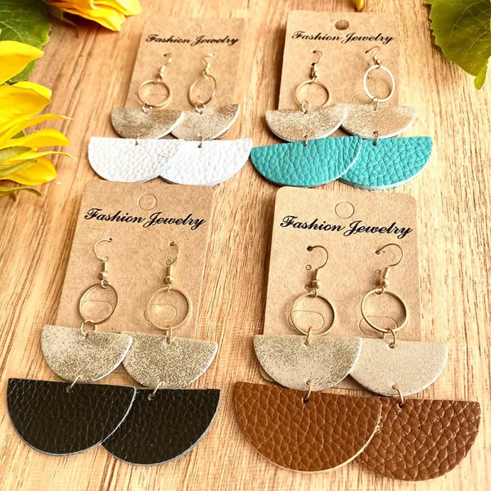 Geometrical Shape Dangle Earrings by Trendsi