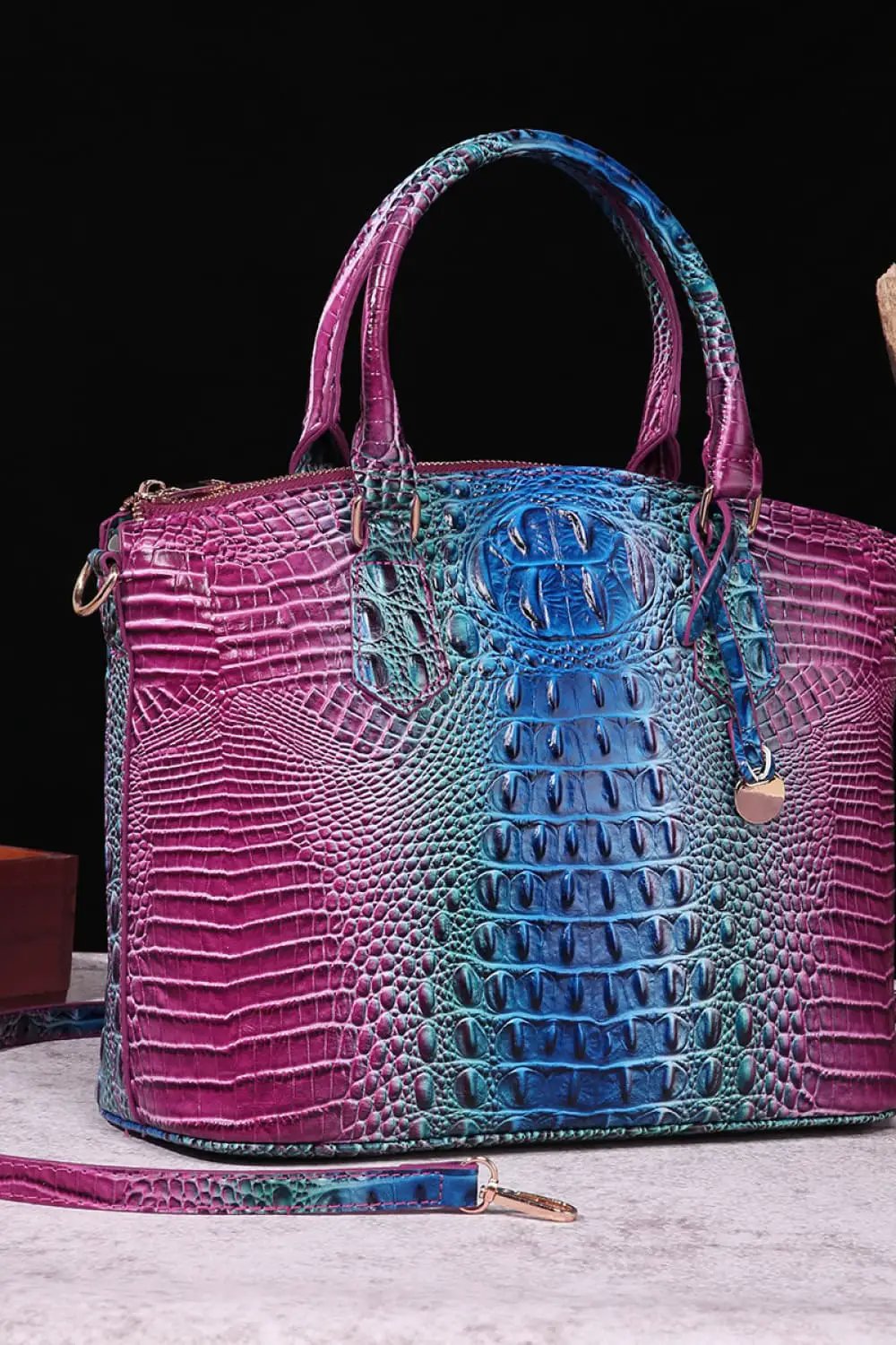 Gradient PU Leather Handbag by Trendsi