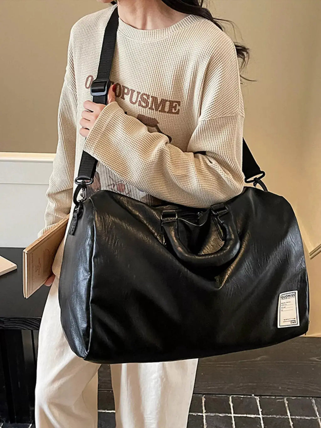 PU Leather Travel Bag by Trendsi