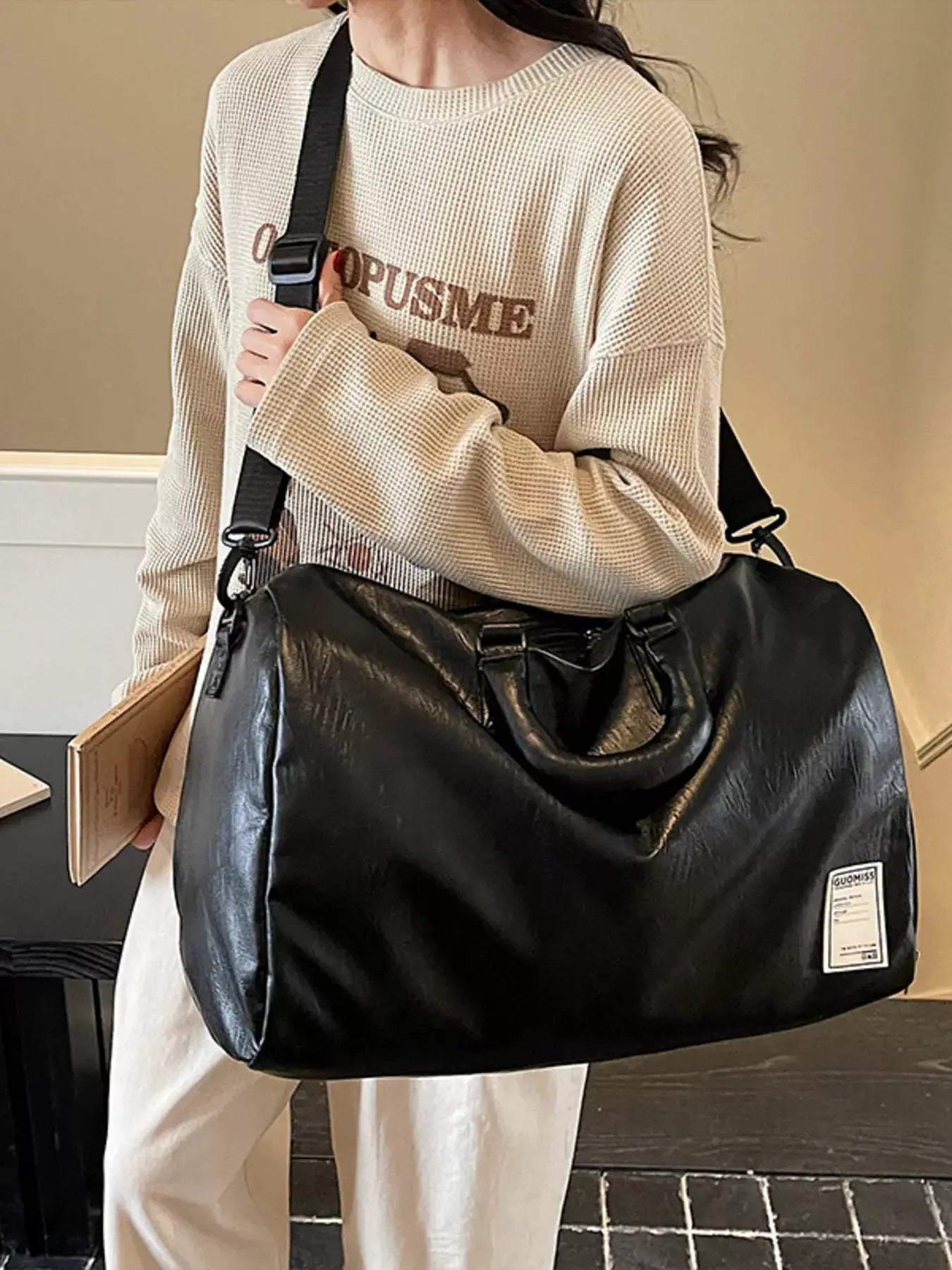PU Leather Travel Bag by Trendsi