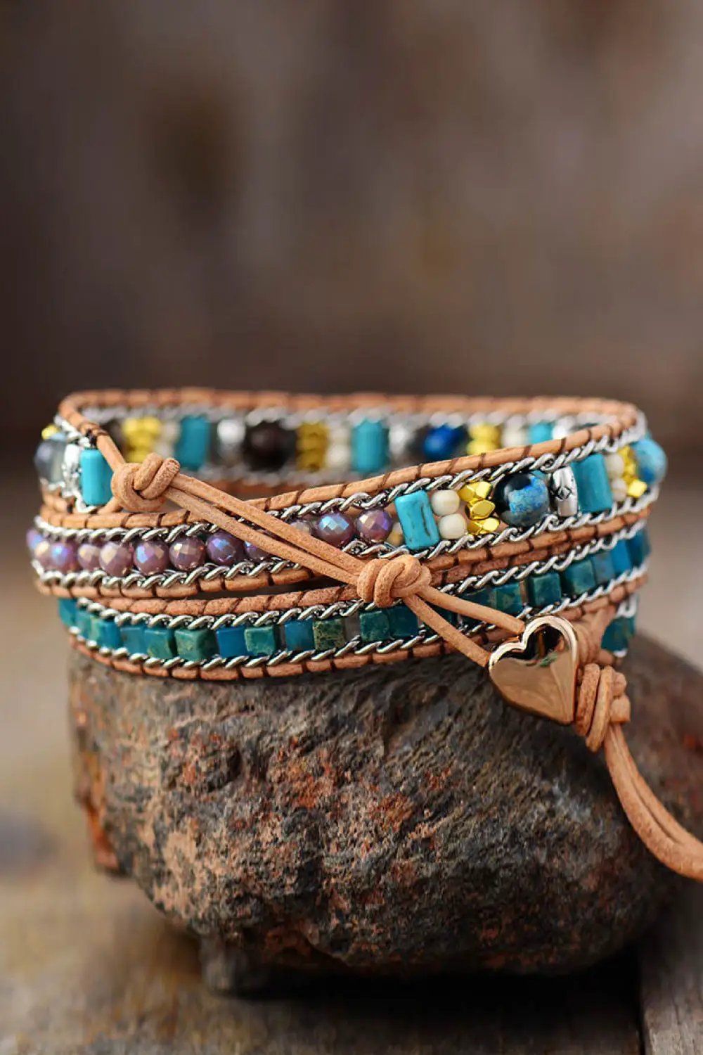 Heart Layered Bracelet by Trendsi