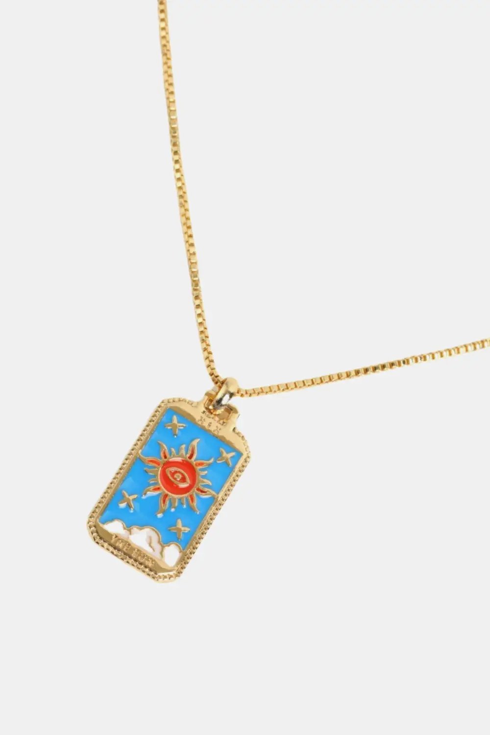Tarot Card Pendant Copper Necklace by Trendsi