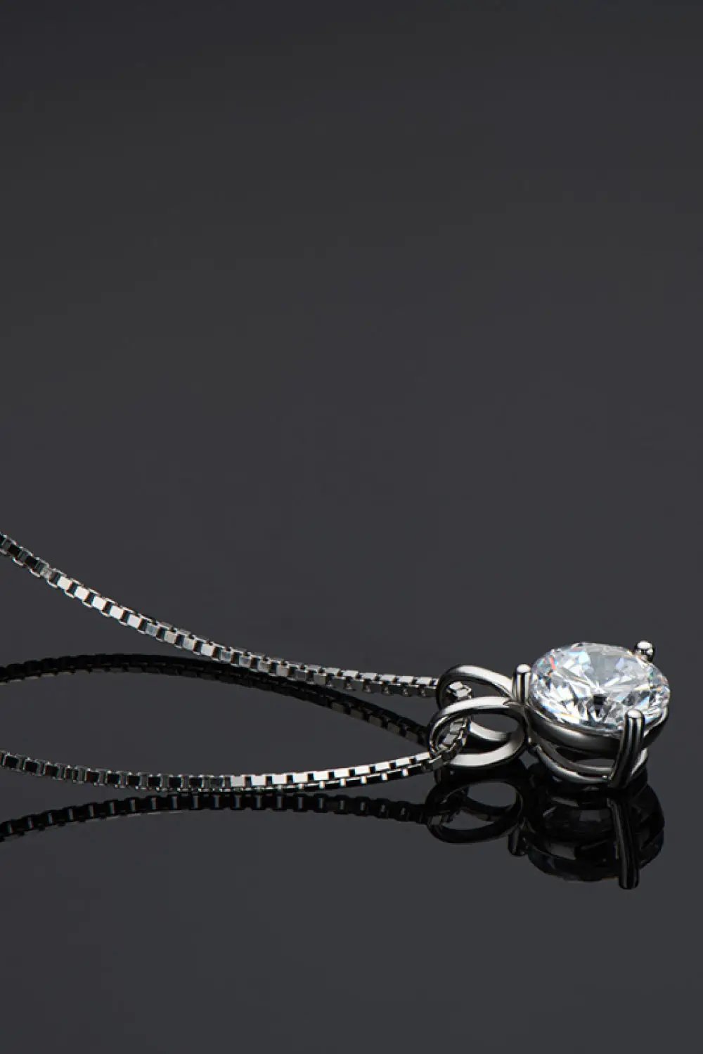 Adored Show Off 1 Carat Moissanite Pendant Necklace by Trendsi