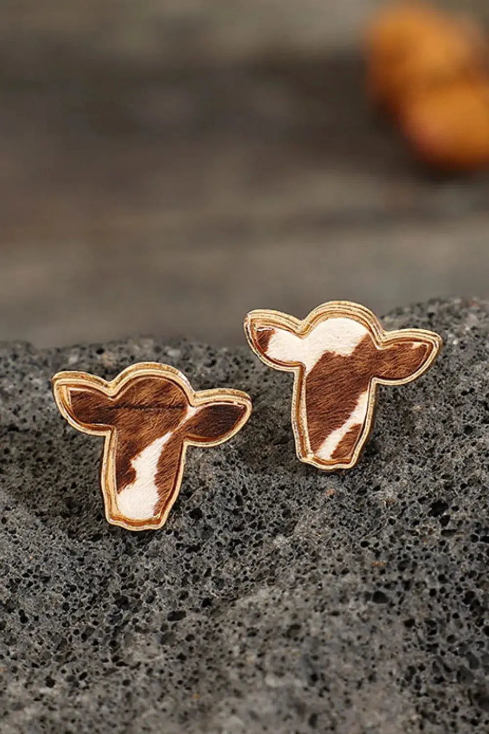 Bull Head Alloy Stud Earrings by Trendsi