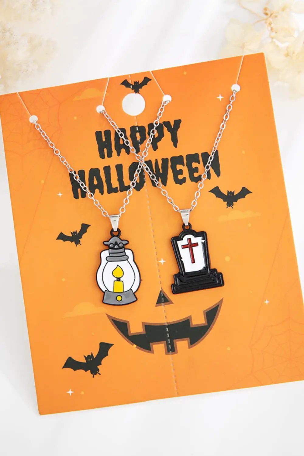 Two-Piece Halloween Theme Necklace Set by Trendsi