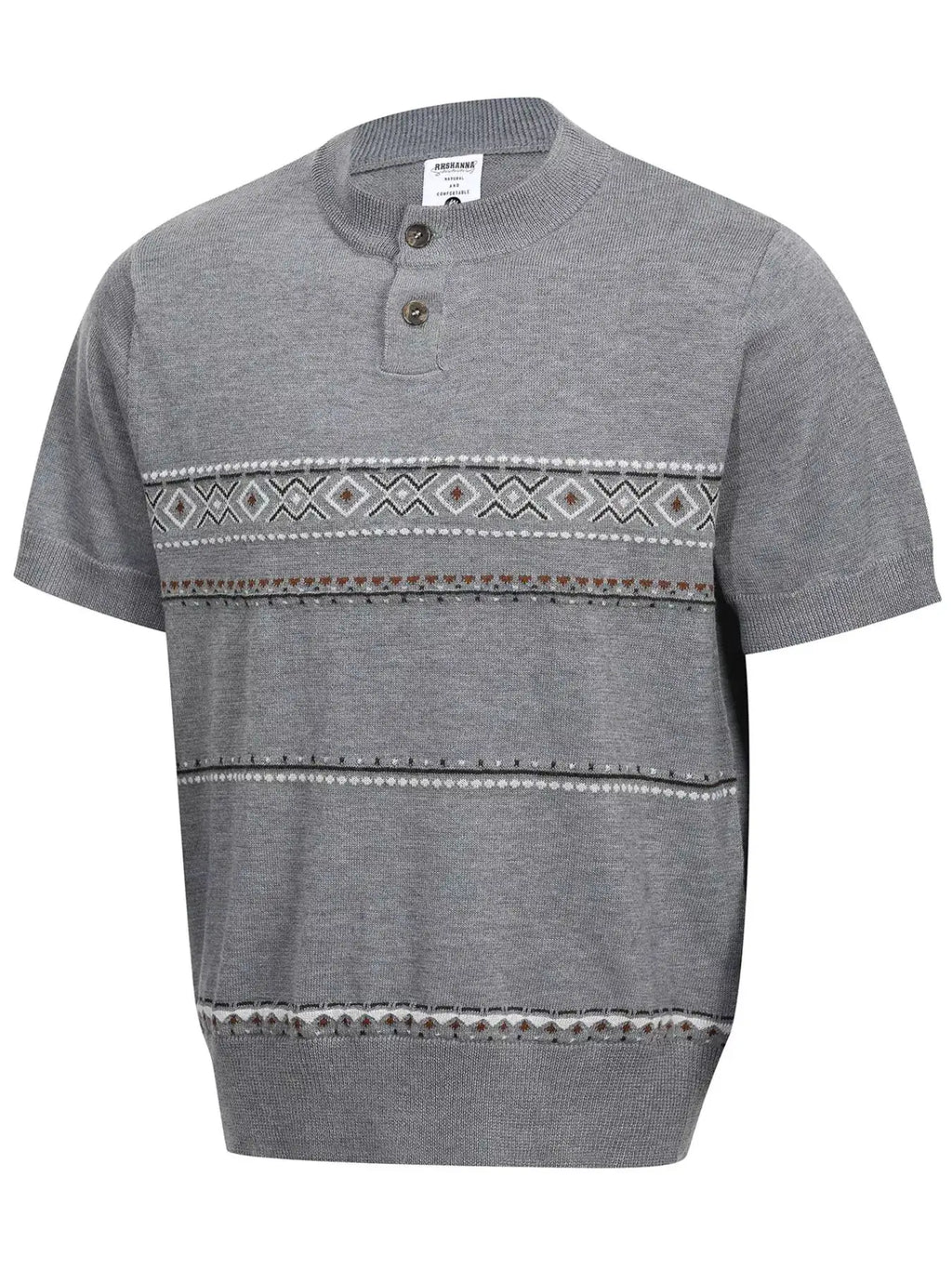Men's Short Sleeve Knit Top by Trendsi