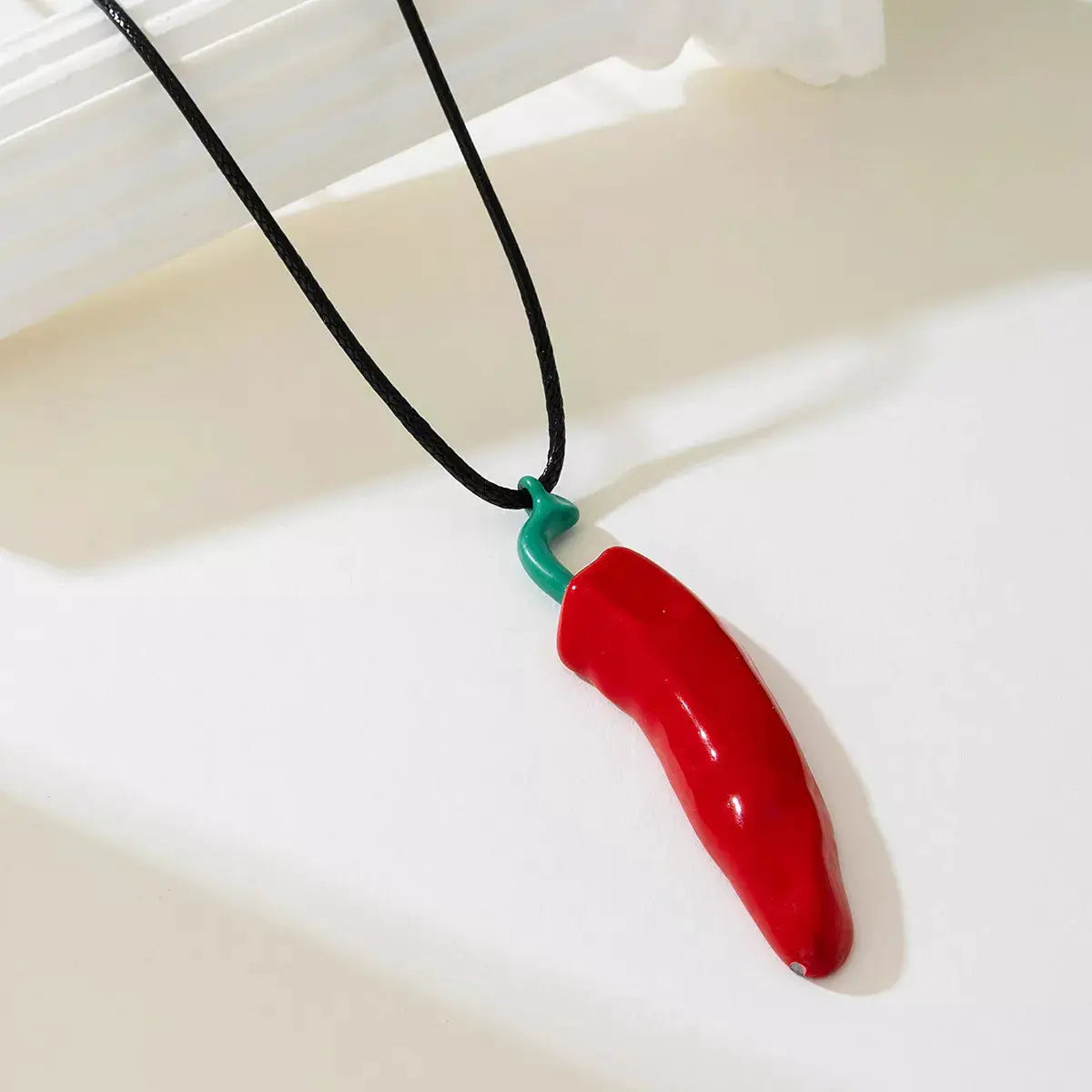 Chili Pepper Pendant Necklace by Trendsi
