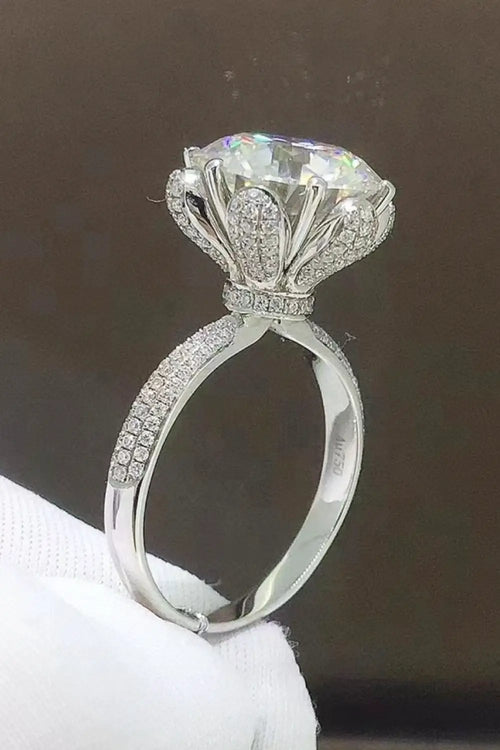 5 Carat Moissanite Side Stone Ring by Trendsi