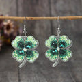 Lucky Clover Acrylic Dangle Earrings by Trendsi