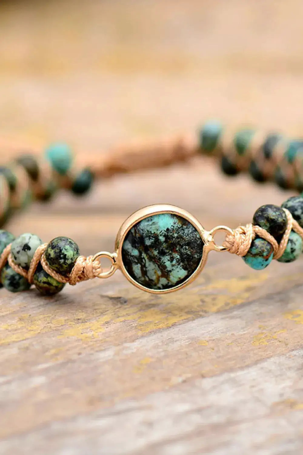 Handmade Beaded Copper Bracelet by Trendsi