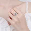 1 Carat Moissanite 925 Sterling Silver Ring by Trendsi