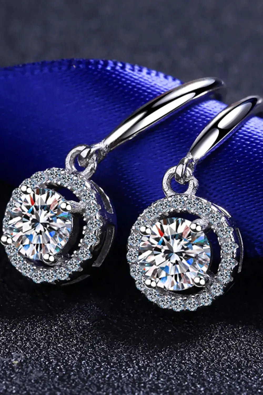 1 Carat Moissanite 925 Sterling Silver Drop Earrings by Trendsi