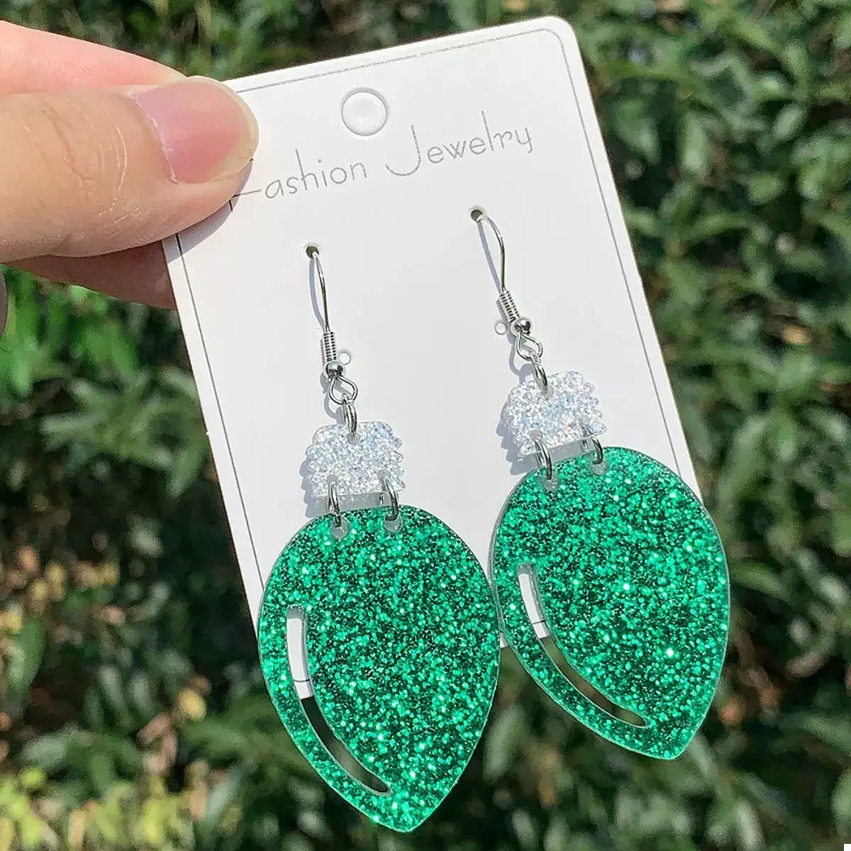 Christmas Glitter Drop Earrings by Trendsi