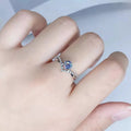 Moissanite 925 Sterling Silver Ring by Trendsi