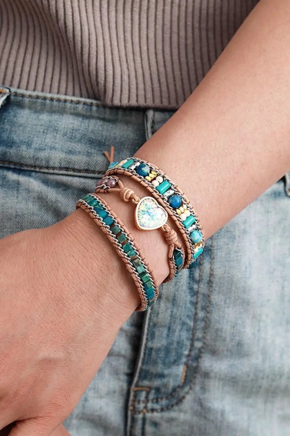 Heart Layered Bracelet by Trendsi