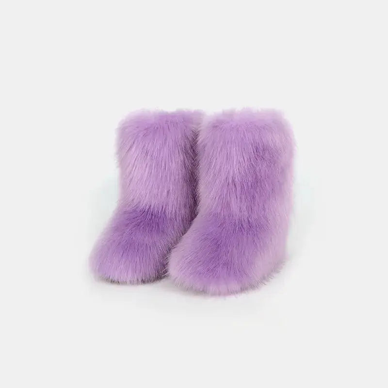 Thermal Fuzzy Platform Boots by Trendsi