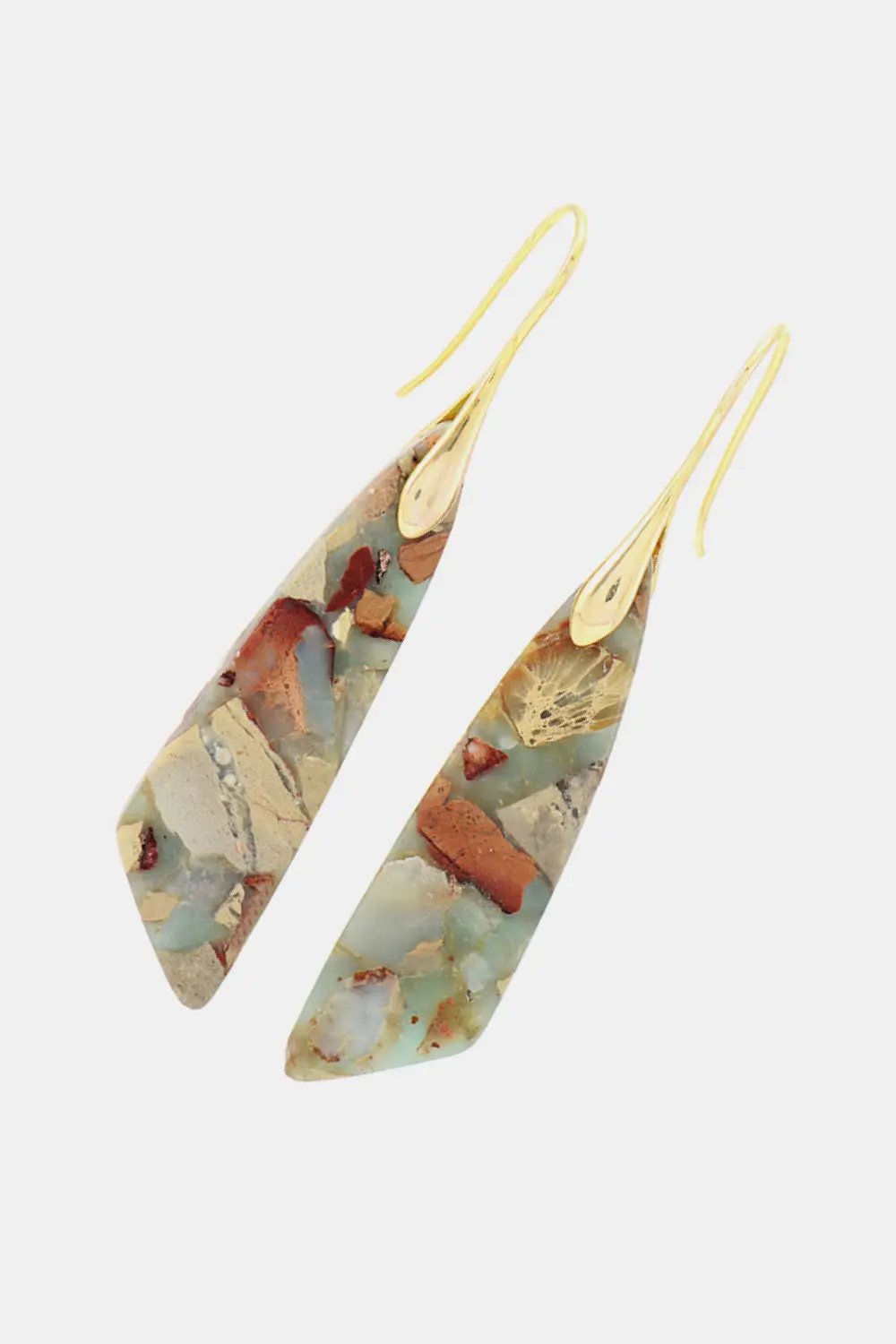 Handmade Natural Stone Dangle Earrings by Trendsi