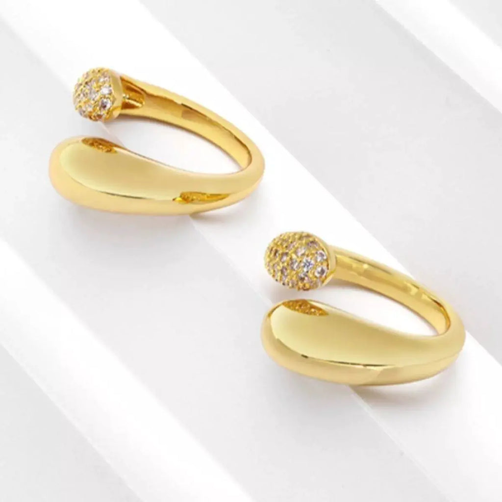 18K Gold-Plated Open Ring by Trendsi