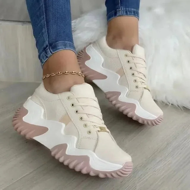 Casual thick soled serrated dad shoes single shoe