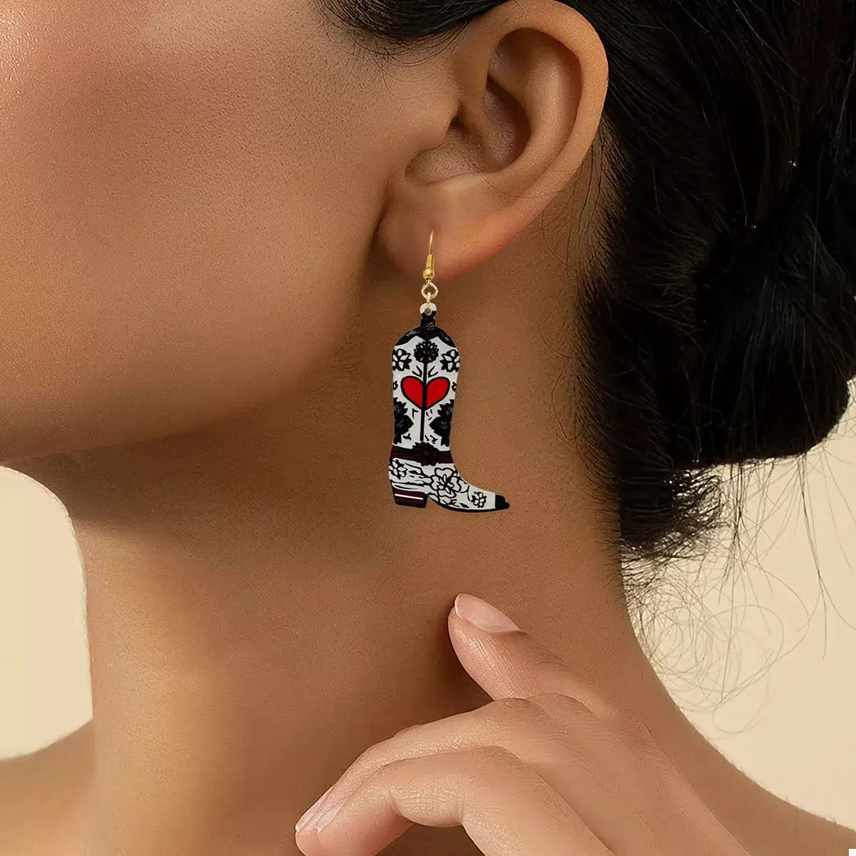 Cowboy Boot Dangle Earrings by Trendsi