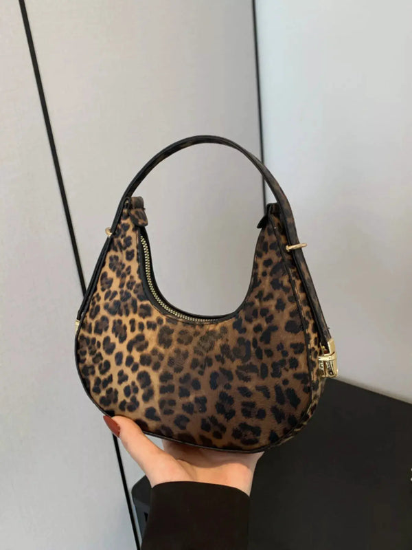 Leopard Print Shoulder Bag by Trendsi