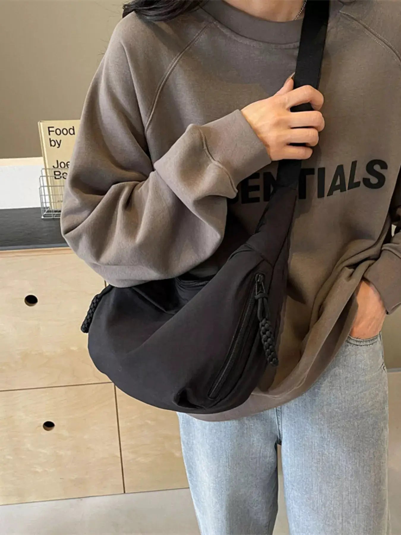 Casual Solid Color Lightweight Crossbody Bag by Trendsi