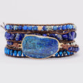 Alloy Bead Braided Bracelet by Trendsi