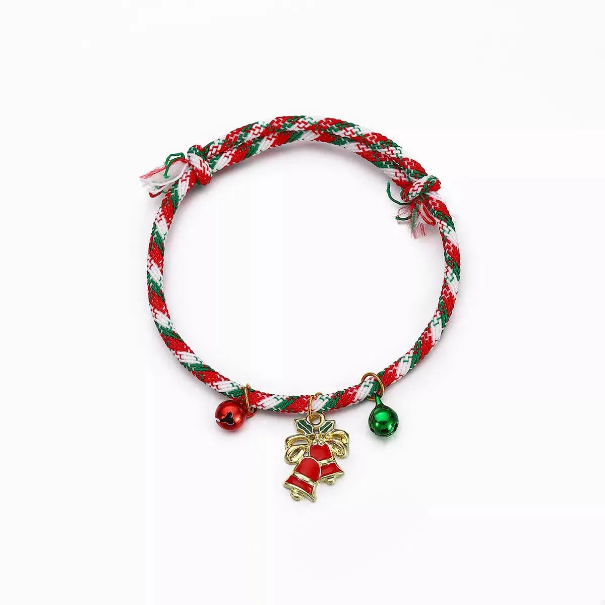 Christmas Charm Braided Rope Bracelet by Trendsi