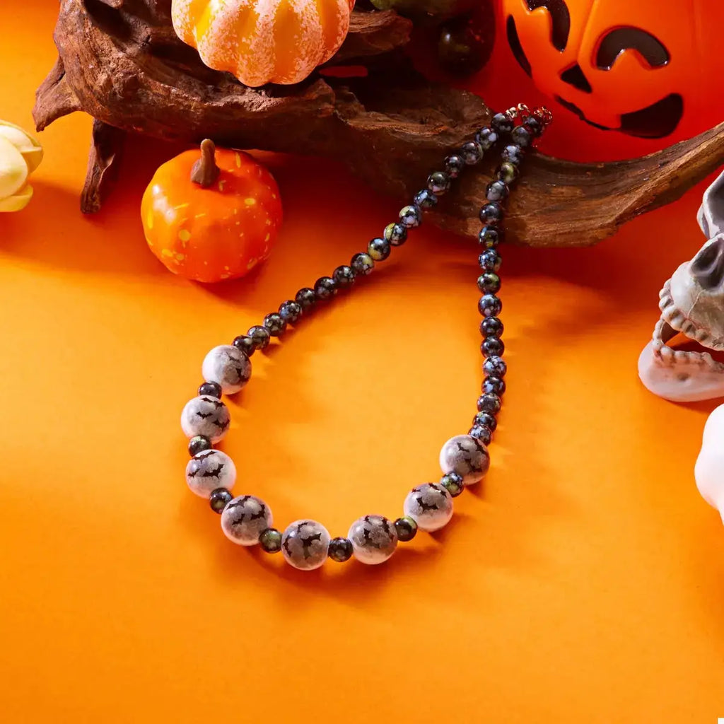 Halloween Beaded Necklace and Bracelet Set by Trendsi