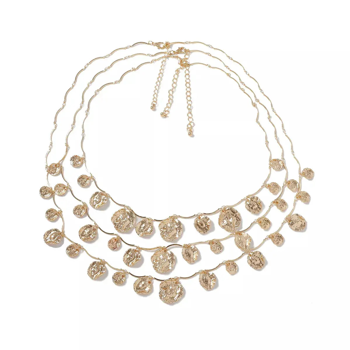 3-Piece 18K Gold-Plated Zinc Alloy Necklace by Trendsi