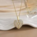 18K Gold-Plated Heart Locket Necklace by Trendsi