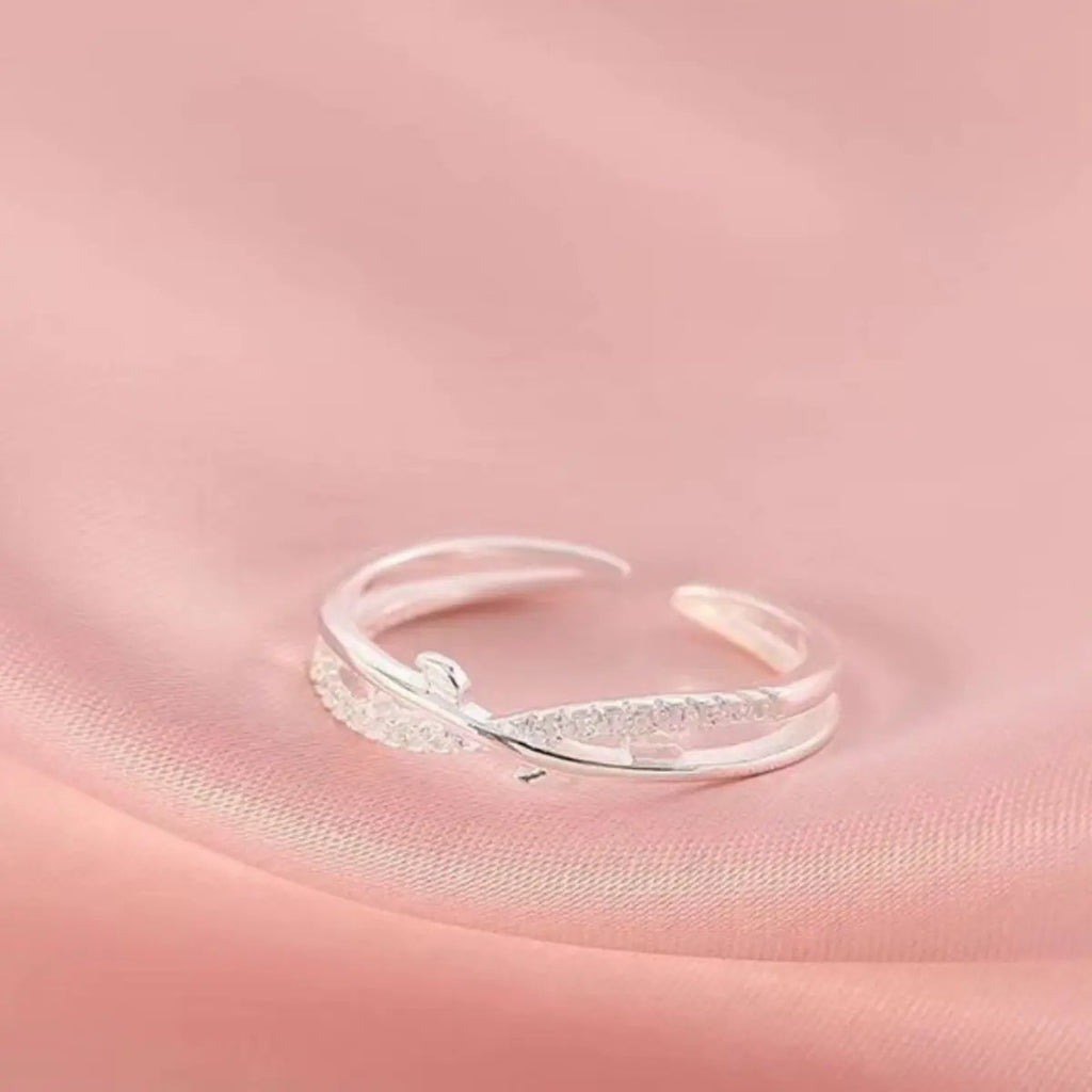 925 Sterling Silver Open Ring by Trendsi