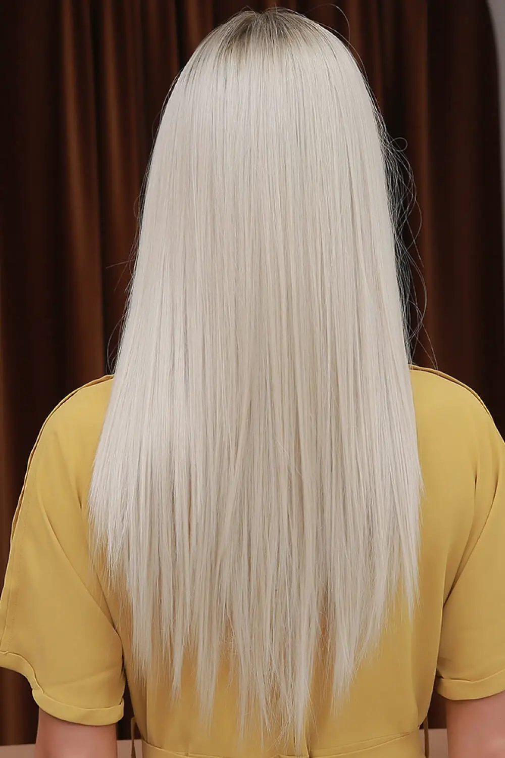 13*2" Lace Front Wigs Synthetic Long Straight 26" Heat Safe 150% Density by Trendsi