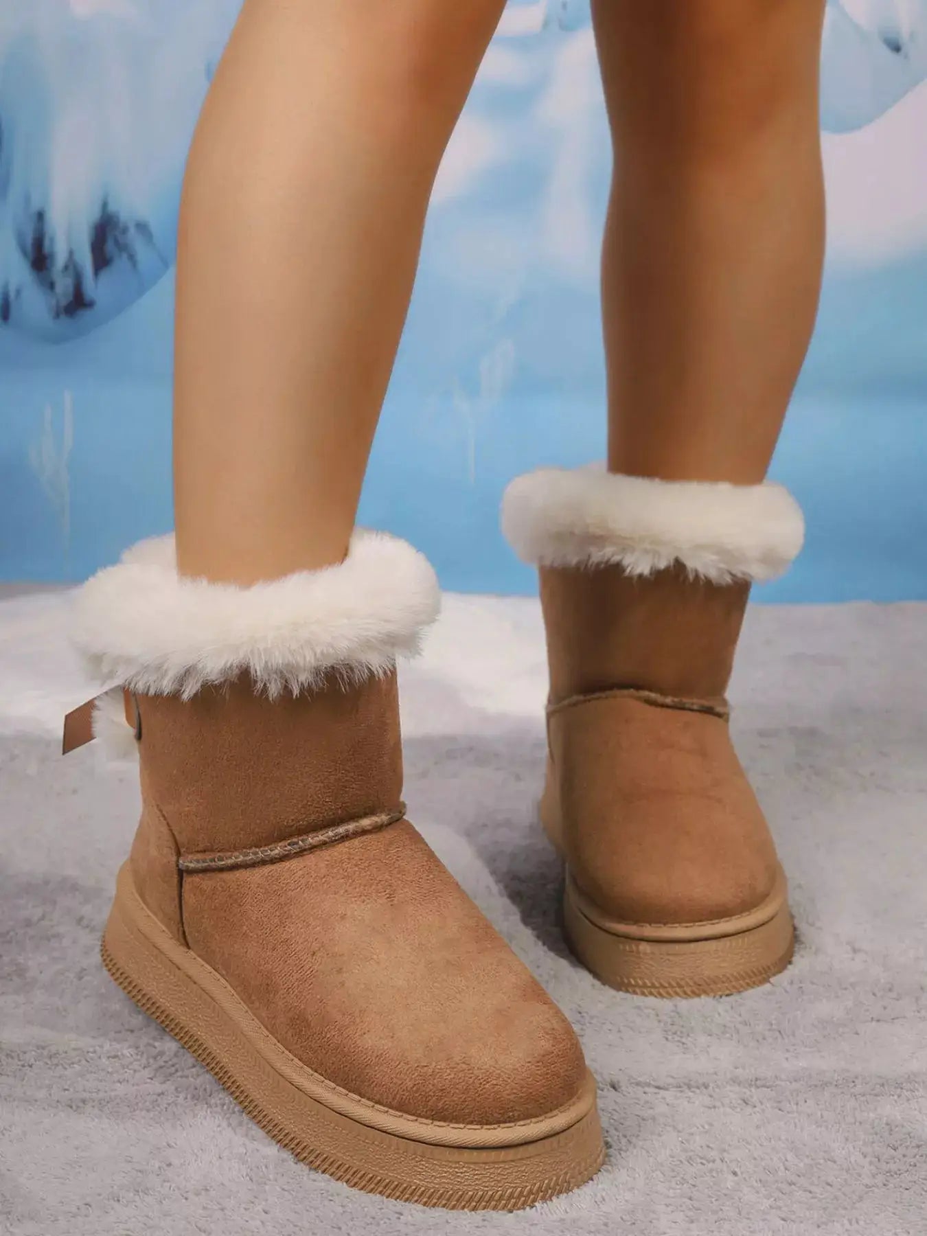 Round Toe Platform Boots by Trendsi