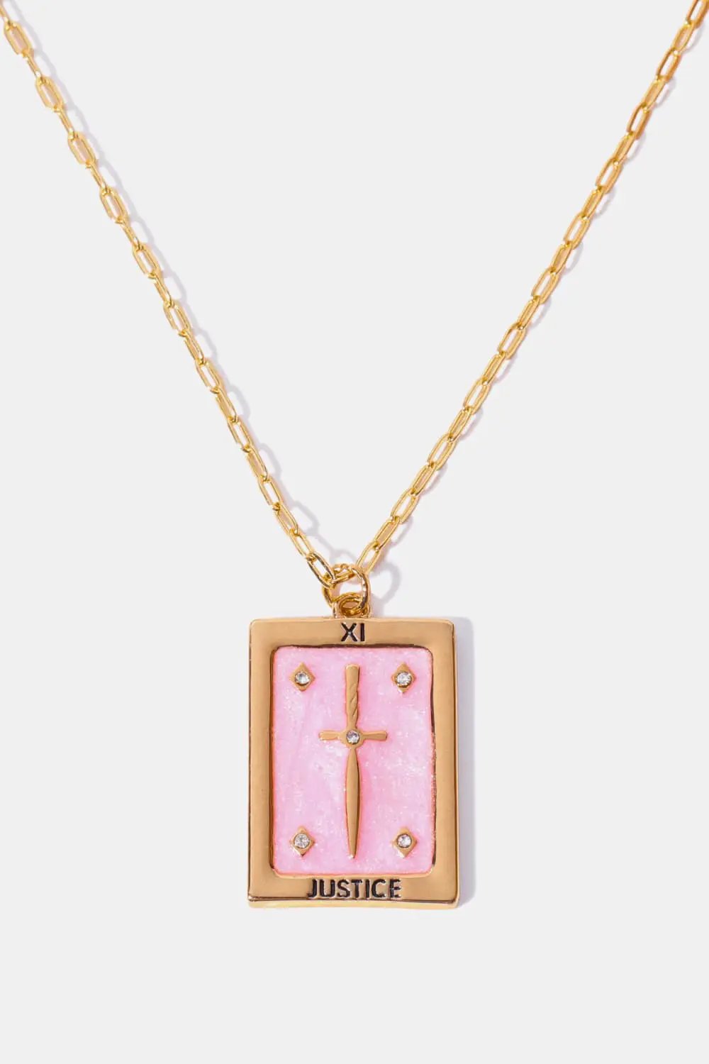 Tarot Card Pendant Copper Necklace by Trendsi