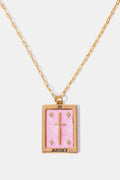 Tarot Card Pendant Copper Necklace by Trendsi