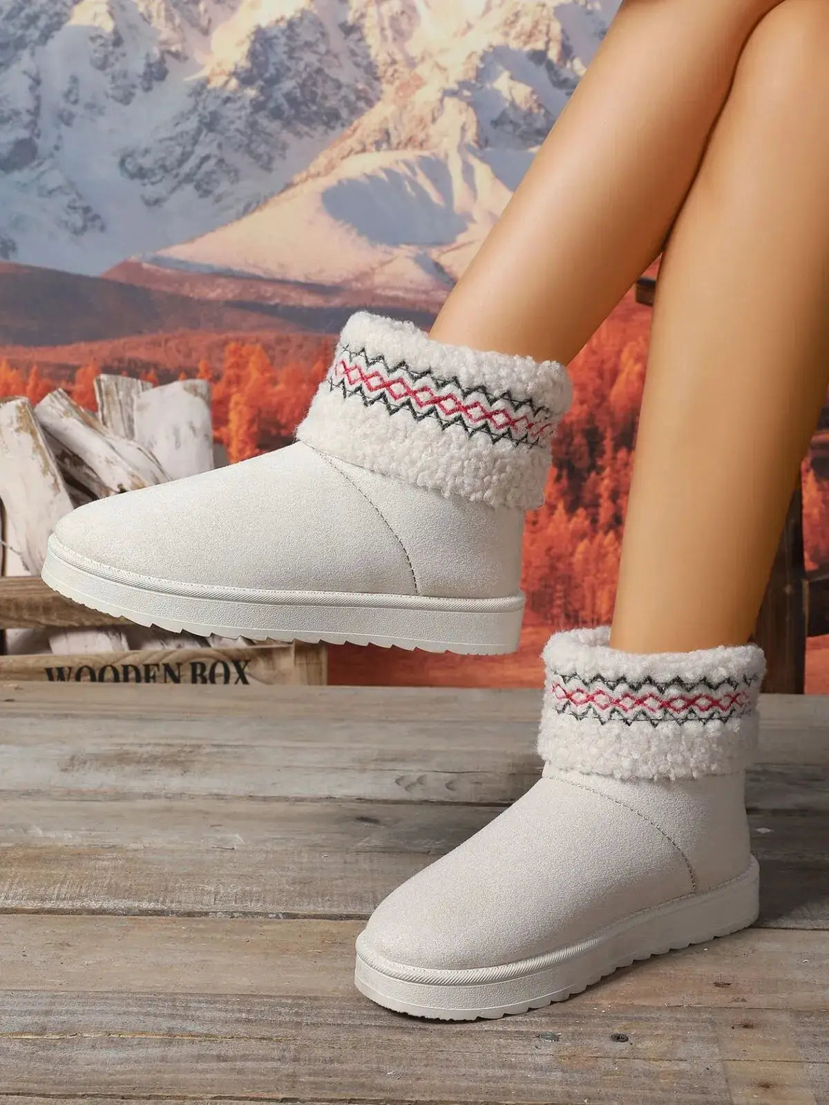 Round Toe Platform Boots by Trendsi
