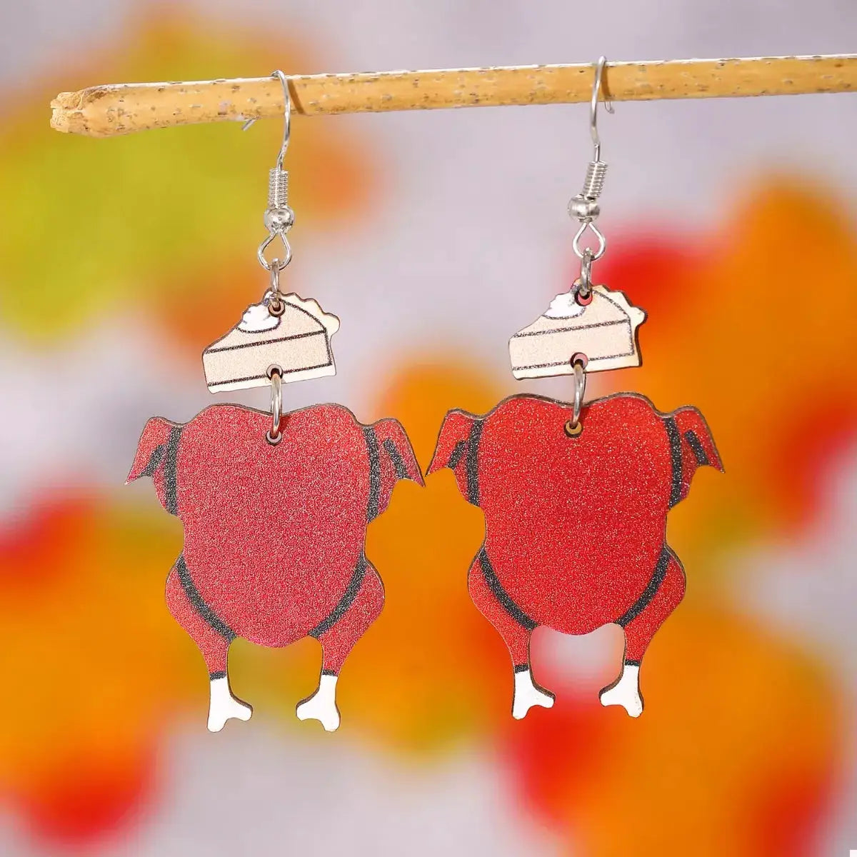 Thanksgiving Turkey Dangle Earrings by Trendsi