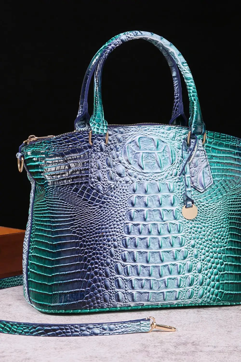 Gradient PU Leather Handbag by Trendsi