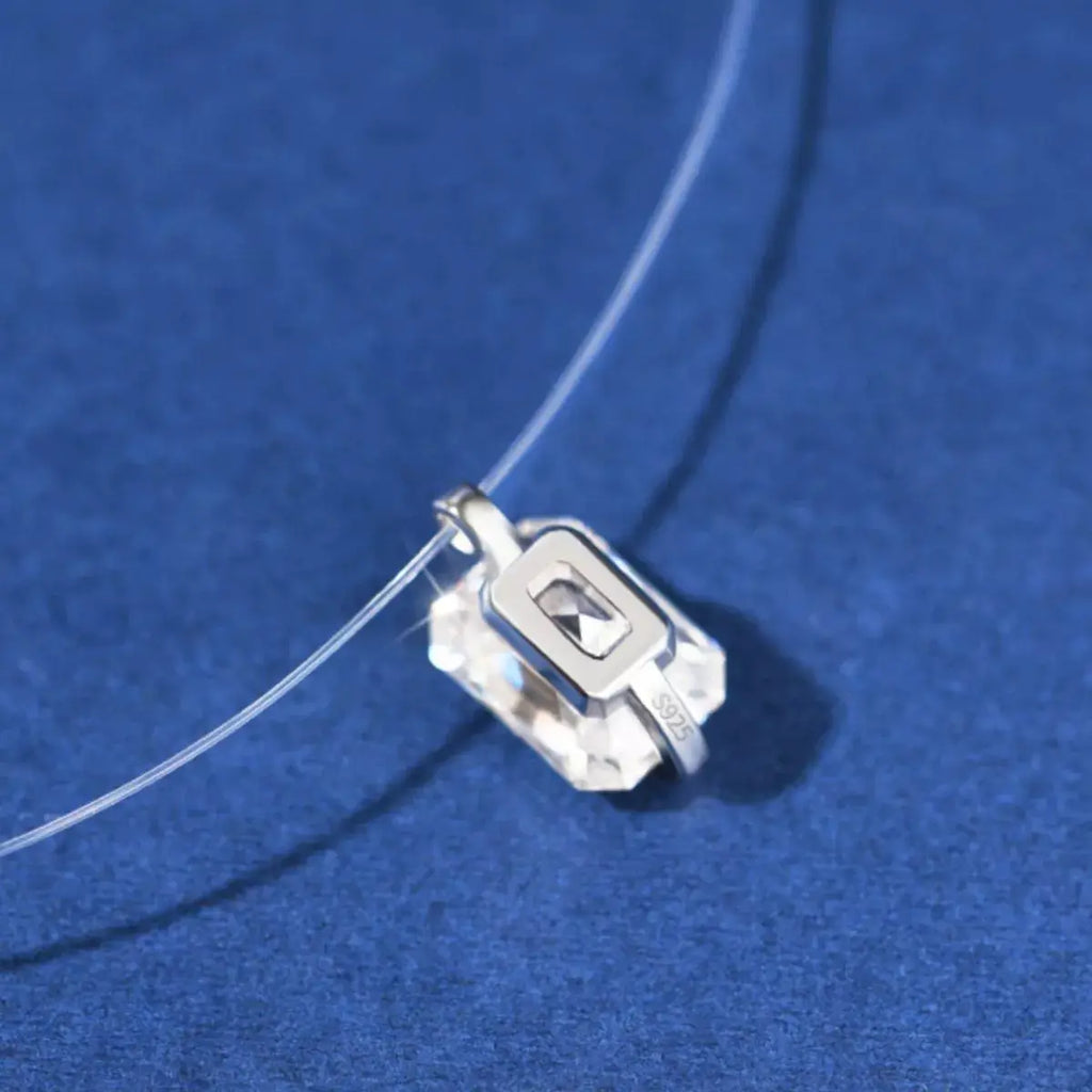 1 Carat Moissanite 925 Sterling Silver Necklace by Trendsi