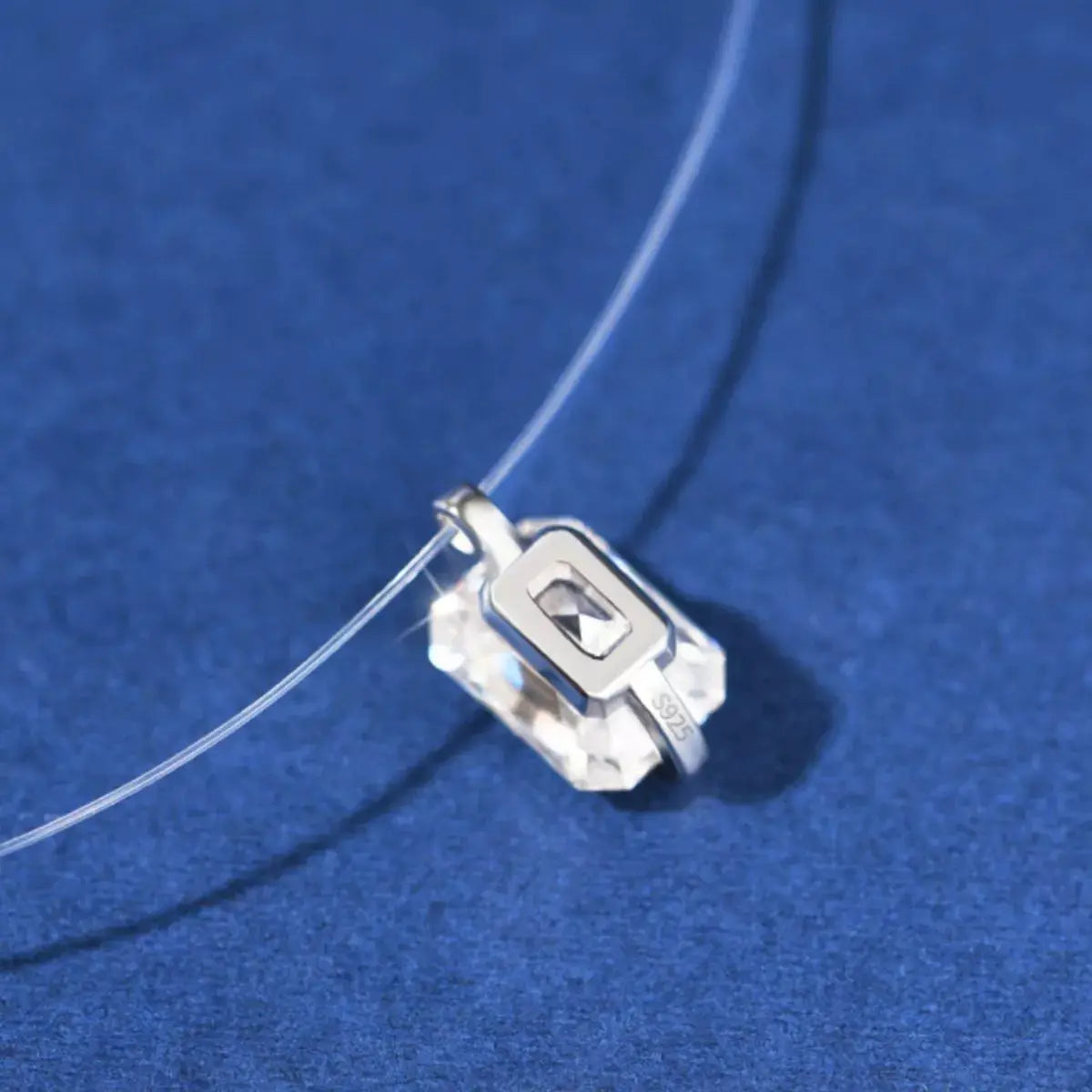 1 Carat Moissanite 925 Sterling Silver Necklace by Trendsi