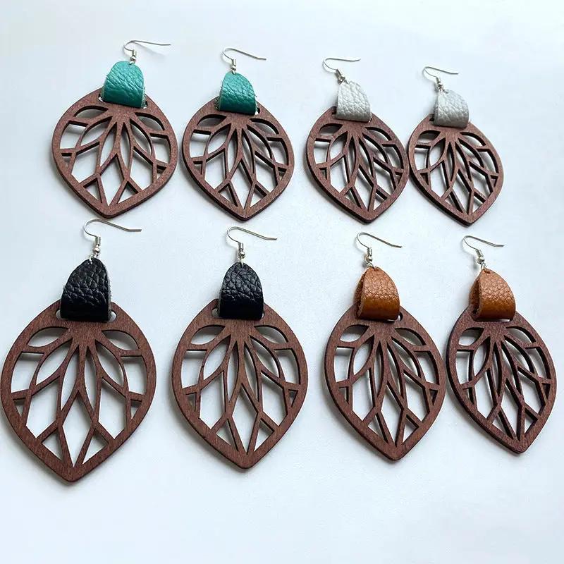 Leaf Drop Earrings by Trendsi