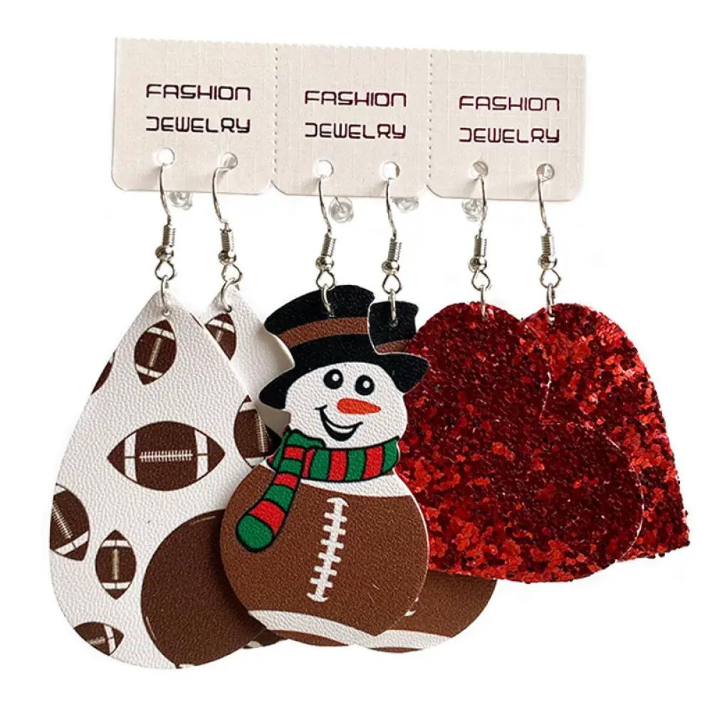 Snowman, Ball, and Heart Earrings Set by Trendsi