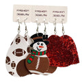Snowman, Ball, and Heart Earrings Set by Trendsi