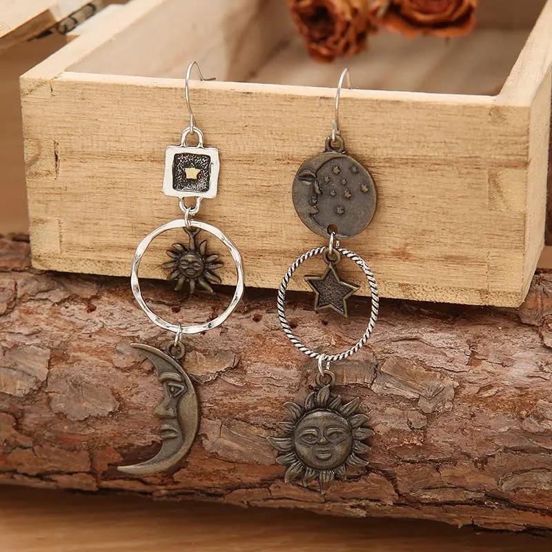 Star, Sun, and Moon Earrings by Trendsi