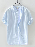 Men's Full Size Button Up Short Sleeve Shirt Plus Size by Trendsi