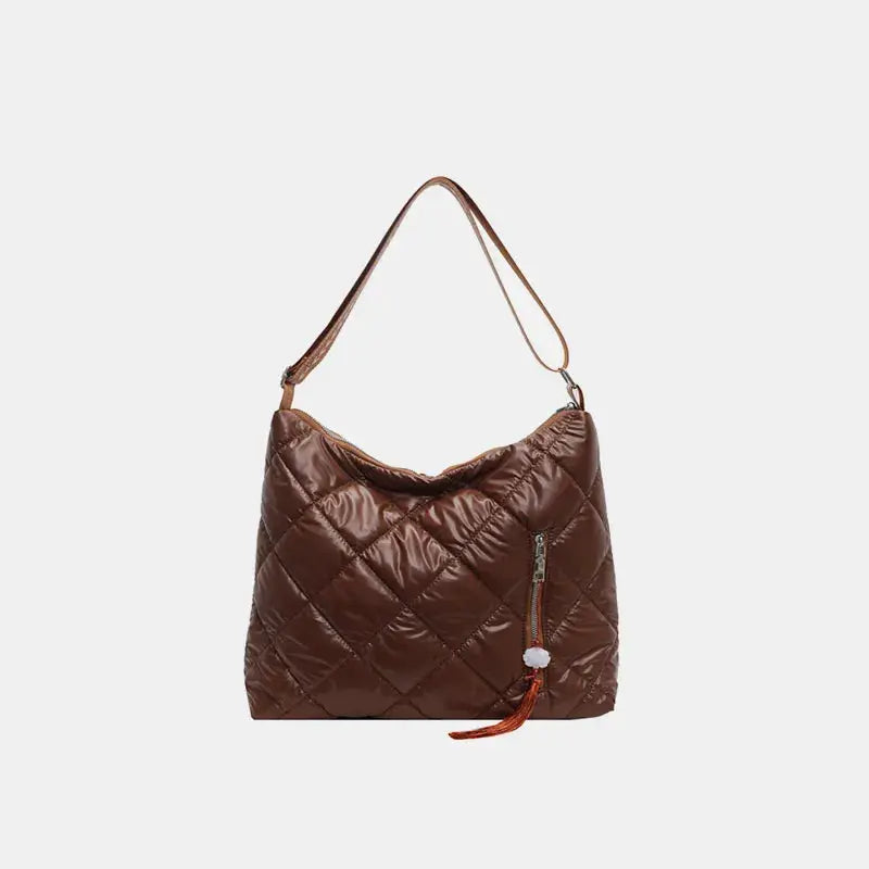 Quilted Nylon Travel Bag by Trendsi