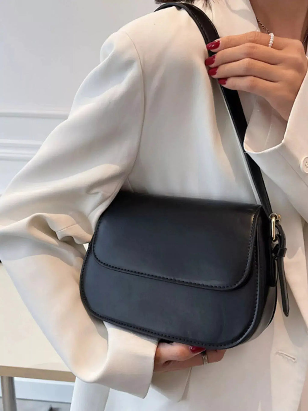 PU Leather Shoulder Bag by Trendsi