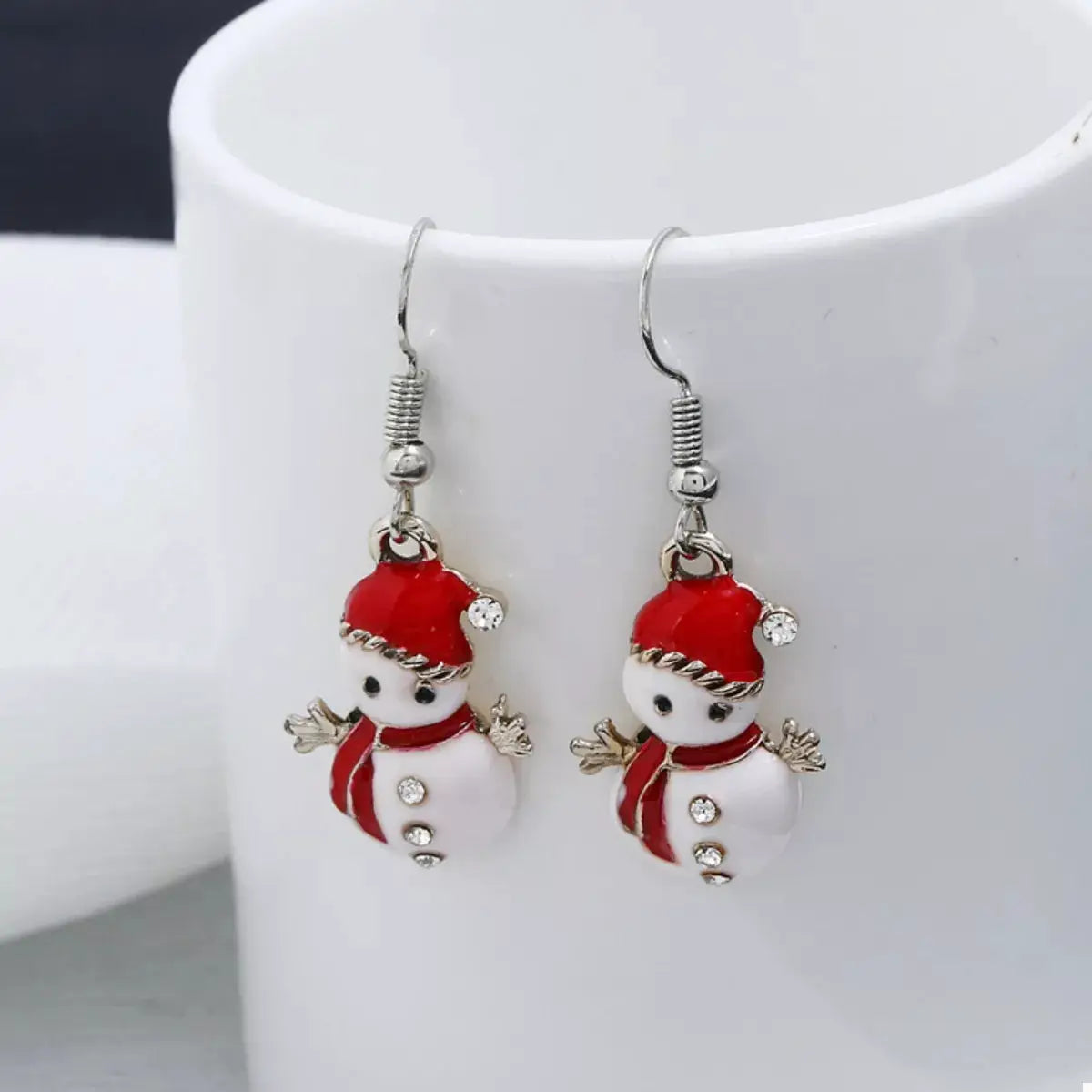 Christmas Snowman Drop Earrings by Trendsi